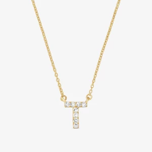Obrázek produktu Tous - Krátký Zlatý Náhrdelník Alphabet S Písmenem T A Diamanty O Hmotnosti 0,05 Karátu -