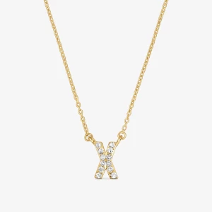 Obrázek produktu Tous - Krátký Zlatý Náhrdelník Alphabet S Písmenem X A Diamanty O Hmotnosti 0,05 Karátu -