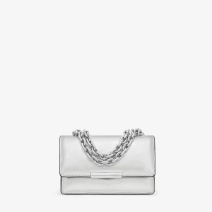 Obrázek produktu Tous - Malá Kožená Crossbody Kabelka Stříbrné Barvy Audree Leather -