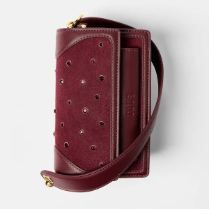 Obrázek produktu Tous - Malá Vínová Crossbody Kabelka Tous Audree Strass -