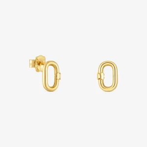 Obrázek produktu Tous - Malé Zlaté Náušnice Hold Oval O Velikosti 10 Mm -