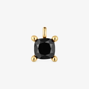 Obrázek produktu Tous - Malý Přívěsek Color Black Ze Stříbra Pozlaceného 18karátovým Zlatem S Medvídkem A Onyxem -