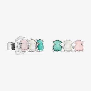 Obrázek produktu Tous - Mini New Color - Náušnice Tous Ze Stříbra S Amazonitem, Křemenem A Perletí -