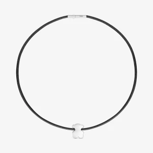 Obrázek produktu Tous - Náhrdelník Medvěd Ze Stříbra A Kaučuku 18 Mm Bold Motif -