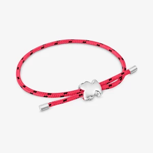 Obrázek produktu Tous - Náramek S Medvídkem Ze Stříbra A Růžového Nylonu Tous Bold Motif -