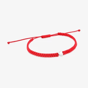 Obrázek produktu Tous - Náramek S Srdce Ze Stříbra A Červeným Nylonem Tous Motifs -