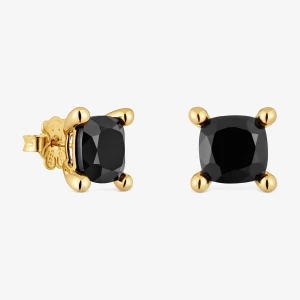 Obrázek produktu Tous - Náušnice Color Black Ze Stříbra Pozlaceného 18karátovým Zlatem A Onyxu -