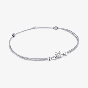 Obrázek produktu Tous - Platinový Náramek S Laboratorně Vytvořeným Diamantem A Šedá Nylonem Tous Shine Lgd -