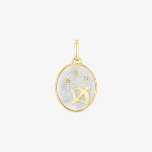 Obrázek produktu Tous - Přívěsek Se Znamením Střelce Z Pozlaceného Stříbra S Perletí A Topazy Tous Horoscope -