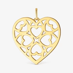 Obrázek produktu Tous - Přívěsek Ve Tvaru Srdce Ze Stříbra Pozlaceného 18karátovým Zlatem Medallions -