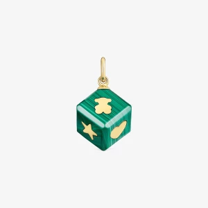 Obrázek produktu Tous - Přívěsek Ze 14karátového Zlata S Malachitem Cube -