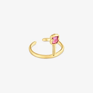 Obrázek produktu Tous - Prsten Claws Ze Stříbra Pozlaceného 18karátovým Zlatem S Laboratorně Vytvořeným Rubínem Icon Color Lgg Velikost