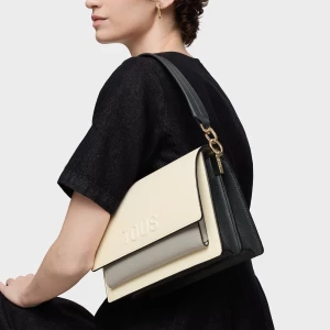 Obrázek produktu Tous - Středně Velká Béžová A Šedá Crossbody Kabelka Audree Saffiano -