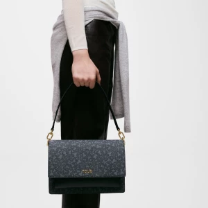 Obrázek produktu Tous - Středně Velká Crossbody Kabelka Audree Kaos Mini Lines Tmavě Šedé Barvy -