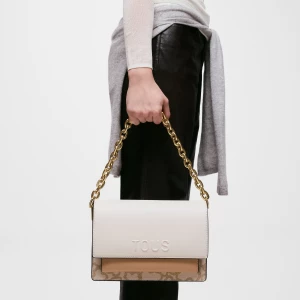 Obrázek produktu Tous - Středně Velká Crossbody Kabelka Ve Slonovinové Barvě Kaos Icon Audree -