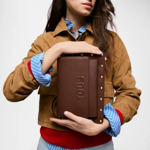 Obrázek produktu Tous - Středně Velká Hnědá Crossbody Kabelka Tous Audree Studs -