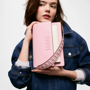Obrázek produktu Tous - Středně Velká Pudrově Růžová Crossbody Kabelka Tous Audree Saffiano -