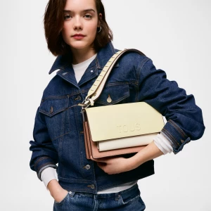 Obrázek produktu Tous - Středně Velká Světle Žlutá Crossbody Kabelka Tous Audree Saffiano -