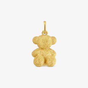 Obrázek produktu Tous - Středně Velký Přívěsek Ve Tvaru Medvídka Ze Stříbra S Diamanty Pozlaceného 18karátovým Zlatem Bold Bear -