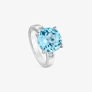 Obrázek produktu Tous - Stříbrný Prsten S Diamantem A Topazem Basic Colors Velikost