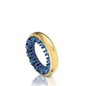 Obrázek produktu Tous - Titanium And 18K Solid Gold Tytan Ring With Topazes Velikost