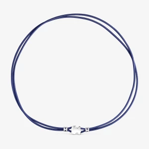 Obrázek produktu Tous - Tous Sweet Dolls – Elastický Choker Náhrdelník Modré Barvy S Motivem Medvídka Ze Stříbra -