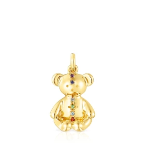 Obrázek produktu Tous - Tous Teddy Bear Gems – Přívěsek Ze Žlutého Stříbra Vermeil S Drahokamy A Polodrahokamy -