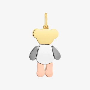 Obrázek produktu Tous - Tříbarevný Stříbrný Přívěsek Ve Tvaru Medvídka Teddy Bear -