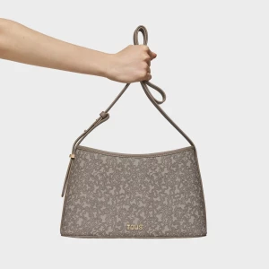 Obrázek produktu Tous - Velká Crossbody Kabelka V Šedohnědé Barvě Kaos Mini Lines -