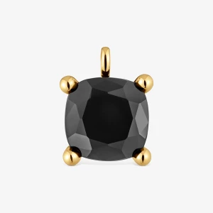 Obrázek produktu Tous - Velký Přívěsek Color Black Ze Stříbra Pozlaceného 18karátovým Zlatem A Onyxu -