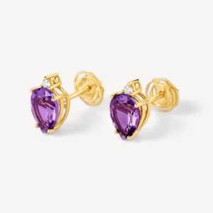 Obrázek produktu Tous - Zlaté Náušnice S Ametystem A Diamanty Tous Atelier -