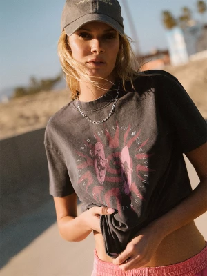 Obrázek produktu T-shirt loose s potiskem dámský - černý 4F