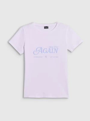 Obrázek produktu T-shirt slim s potiskem dámský - bílý 4F
