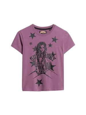 Obrázek produktu Triko s potiskem Superdry fialová