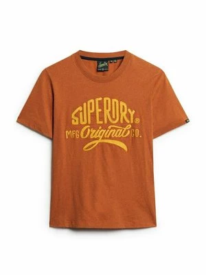 Obrázek produktu Triko s potiskem Superdry oranžovo-hnědý denim