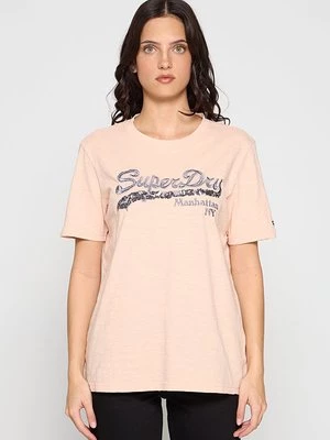 Obrázek produktu Triko s potiskem Superdry růžová