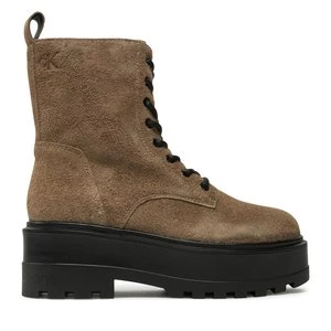 Obrázek produktu Turistická obuv Calvin Klein Jeans Flatform Zip Laceup Mg S YW0YW01554 Hnědá
