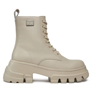 Obrázek produktu Turistická obuv Tommy Jeans Tjw Chunky Leather Boot EN0EN02503 Béžová
