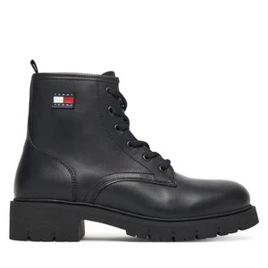 Obrázek produktu Turistická obuv Tommy Jeans Tjw Lace Up Leather Boot EN0EN02824 Černá
