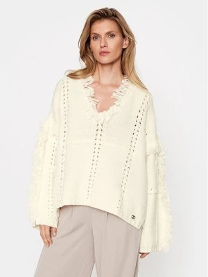 Obrázek produktu TWINSET Pončo 232TP3540 Écru Relaxed Fit