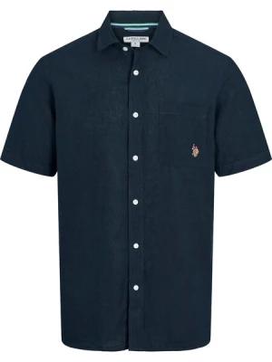 Obrázek produktu U.S. POLO ASSN. Košile 'UMFlori'  tmavě modrá / světle hnědá / vínově červená