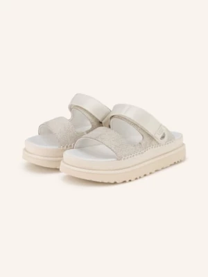 Obrázek produktu Ugg Platformové Pantofle Goldenstar Crackle Glide bílá / stříbrná