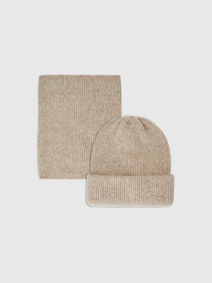 Obrázek produktu Unisex zimní set čepice a nákrčník - béžový 4F