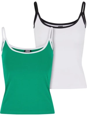 Obrázek produktu Urban Classics Top  zelená / černá / bílá