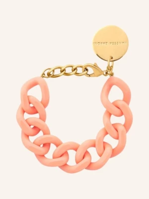 Obrázek produktu Vanessa Baroni Náramek Flat Chain lososová / zlatá