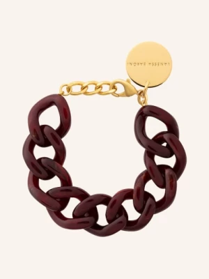 Obrázek produktu Vanessa Baroni Náramek Flat Chain tmavě červená / zlatá