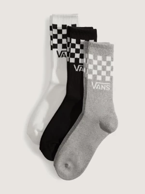 Obrázek produktu Vans - Classic Check Crew Socks (3 pairs), Black, Size: