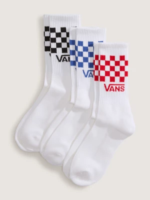 Obrázek produktu Vans - Classic Check Crew Socks (3 pairs), White, Size:
