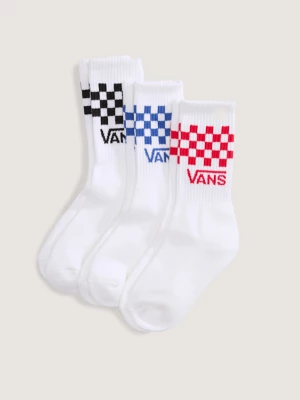 Obrázek produktu Vans - Kids Classic Check Crew Socks (3 pairs), White, Size: