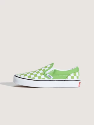 Obrázek produktu Vans - Kids Classic Slip-On Checkerboard Shoes (4-8 Years), Green, Size:
